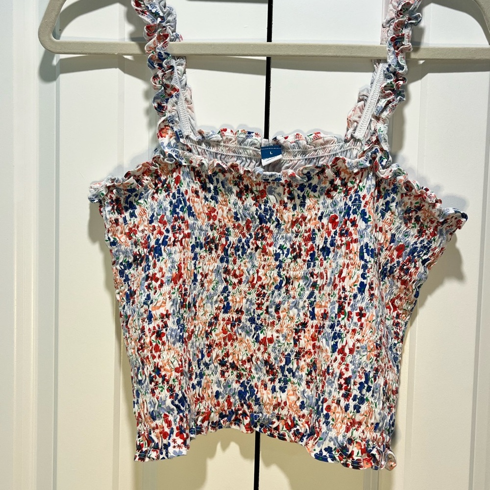 Old Navy Multicolor Smocked Tank Top
